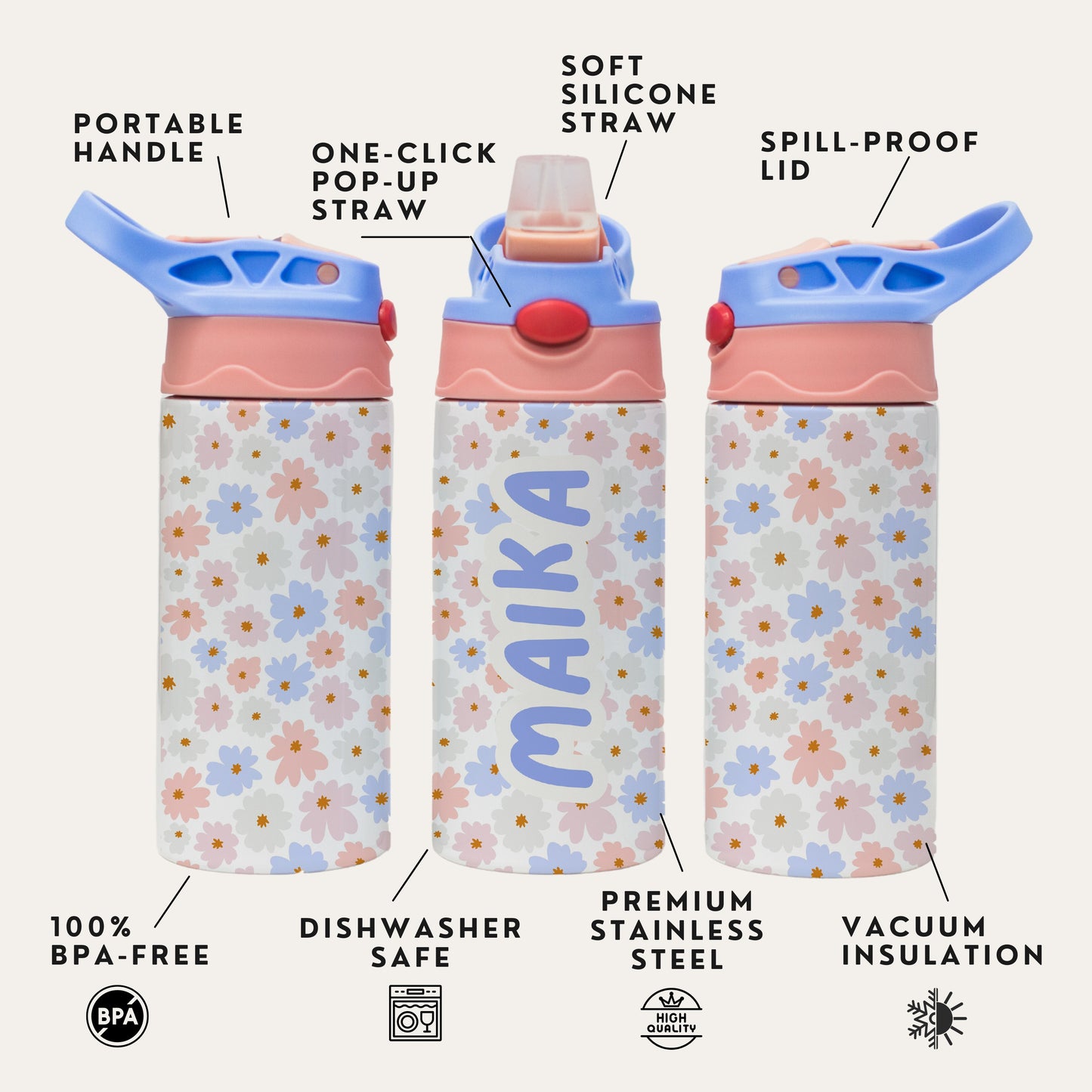 Sweet Blossom Kids Water Bottle