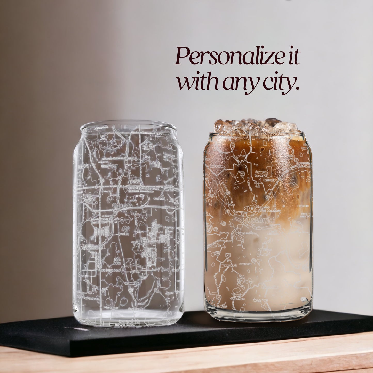 Personalized Map Glass