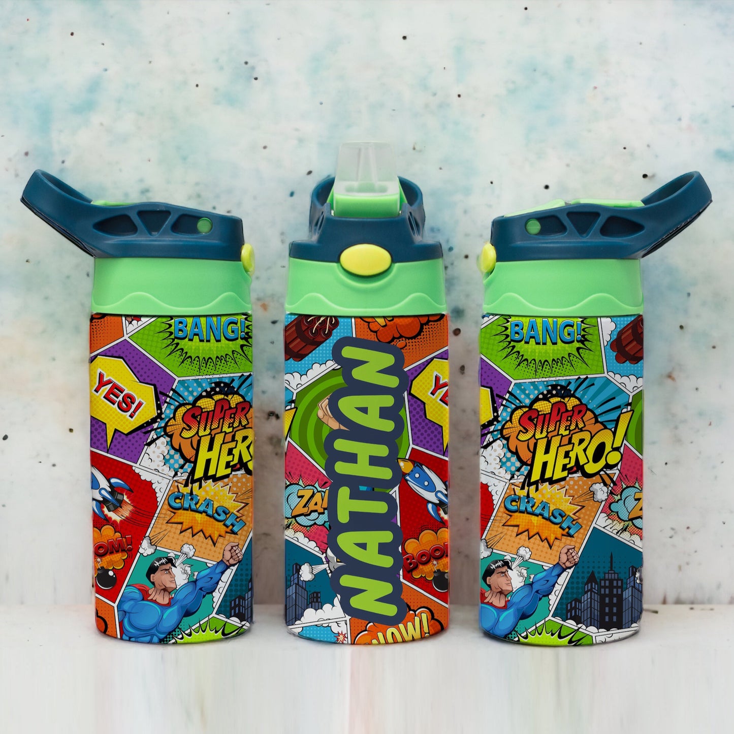 Superhero Kids Water Bottle