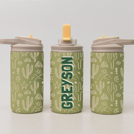 Personalized Desert Cactus Water Bottle