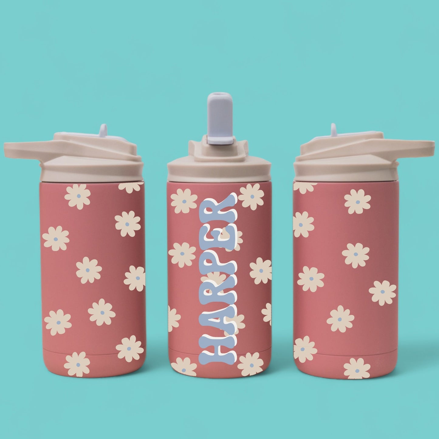 Personalized Daisy Water Bottle
