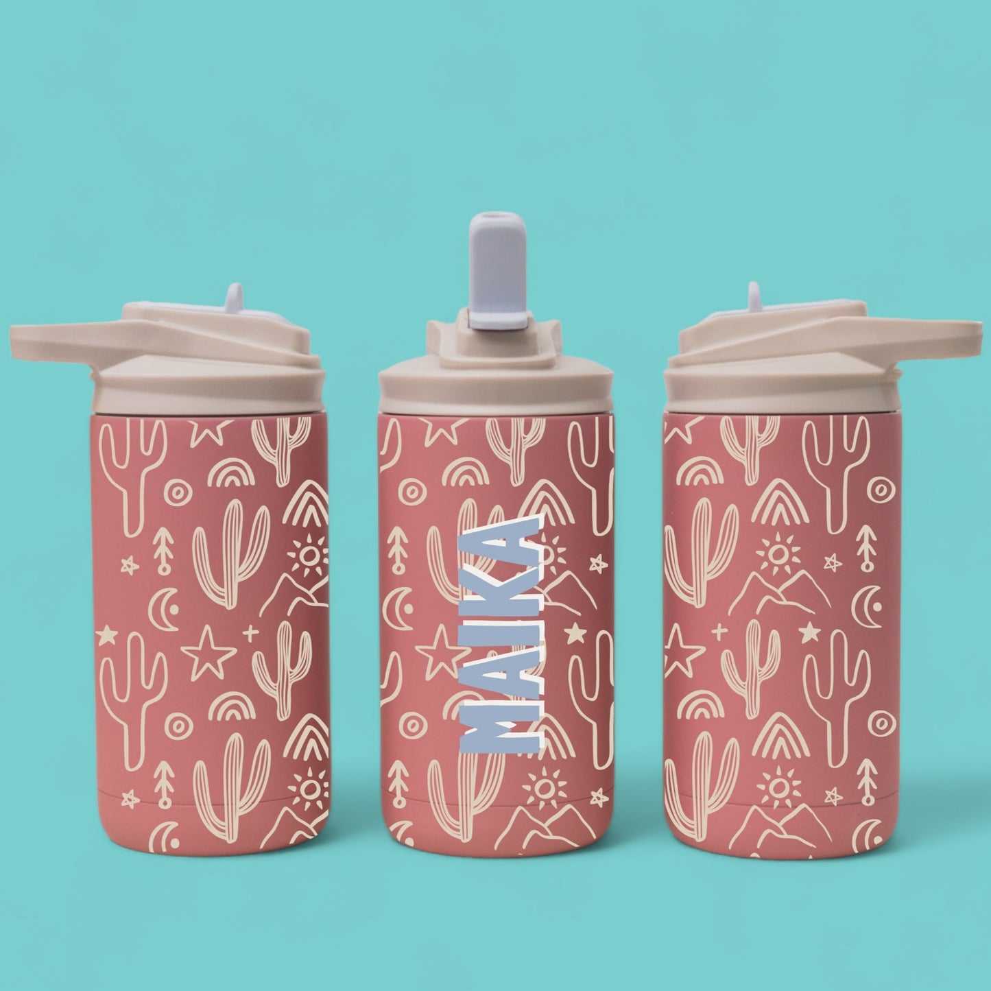 Personalized Desert Cactus Water Bottle