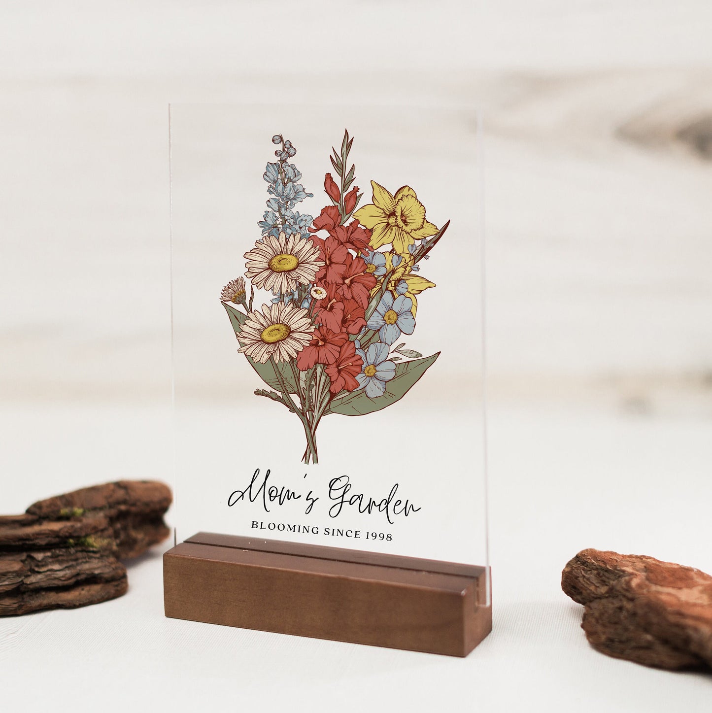 Custom Birth Flower Acrylic Print