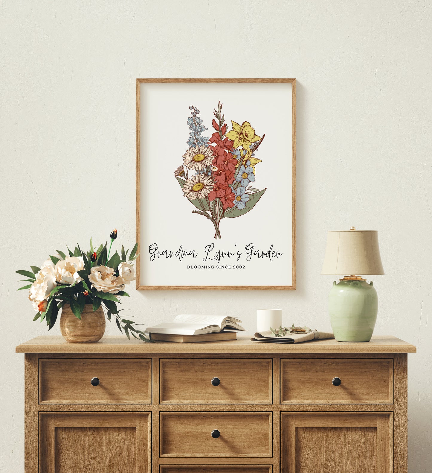 Birth Month Flower Bouquet Wall Print