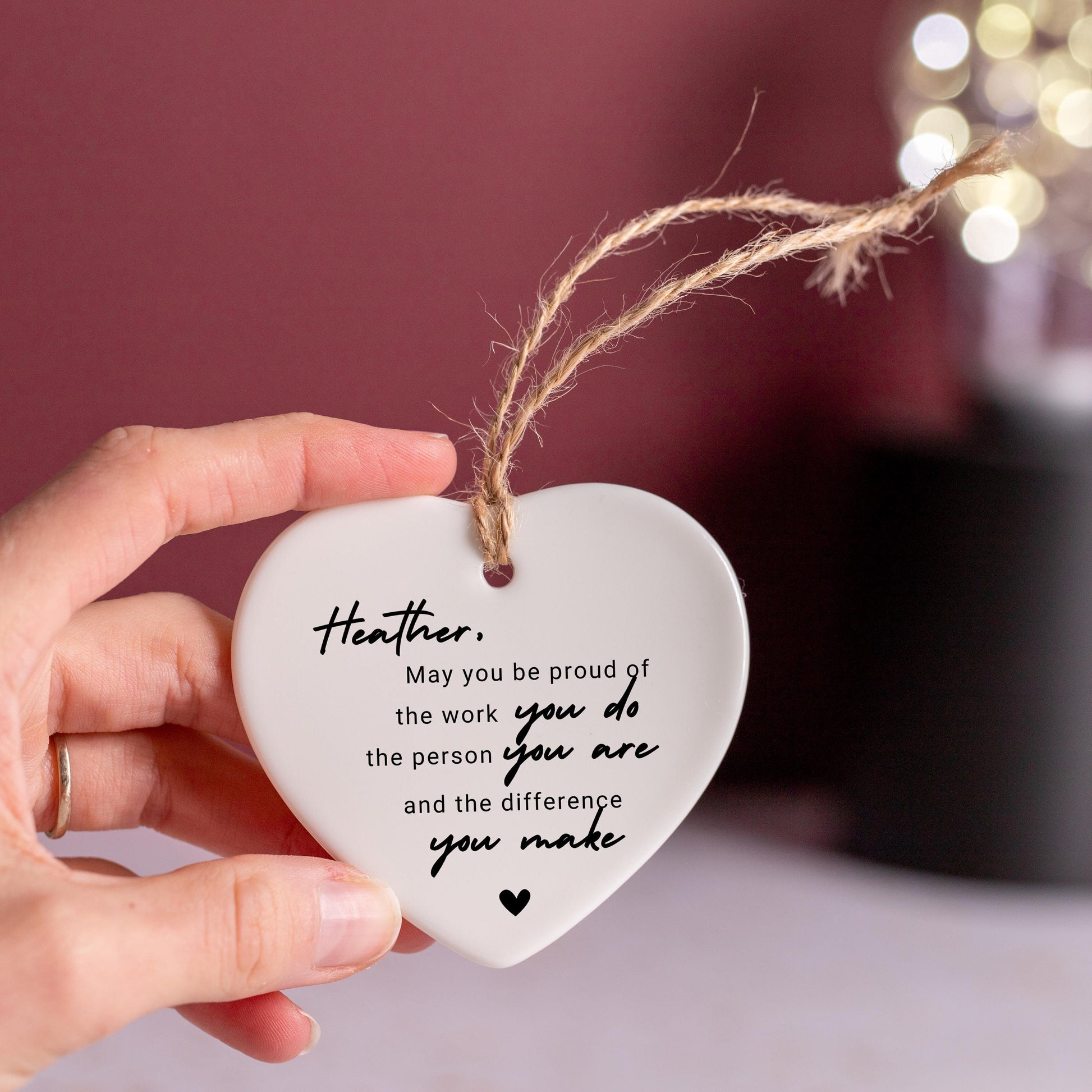 Difference Maker Christmas Ornament, Friend Christmas Ornament, Personalized Mentor Christmas Ceramic Ornament, Teacher Christmas Gift