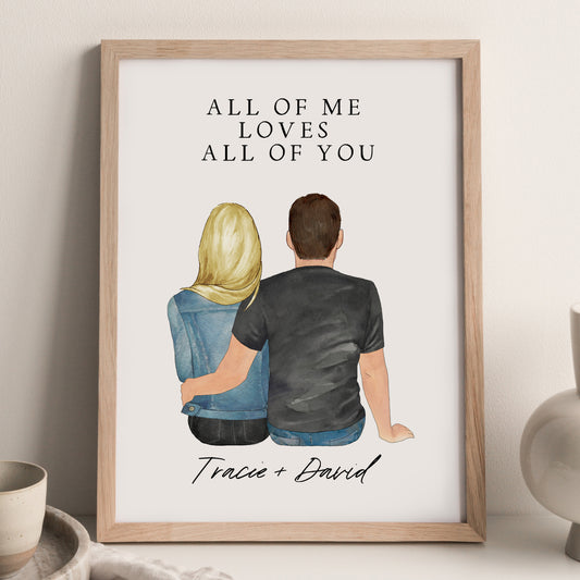 Custom Couple Portrait Print
