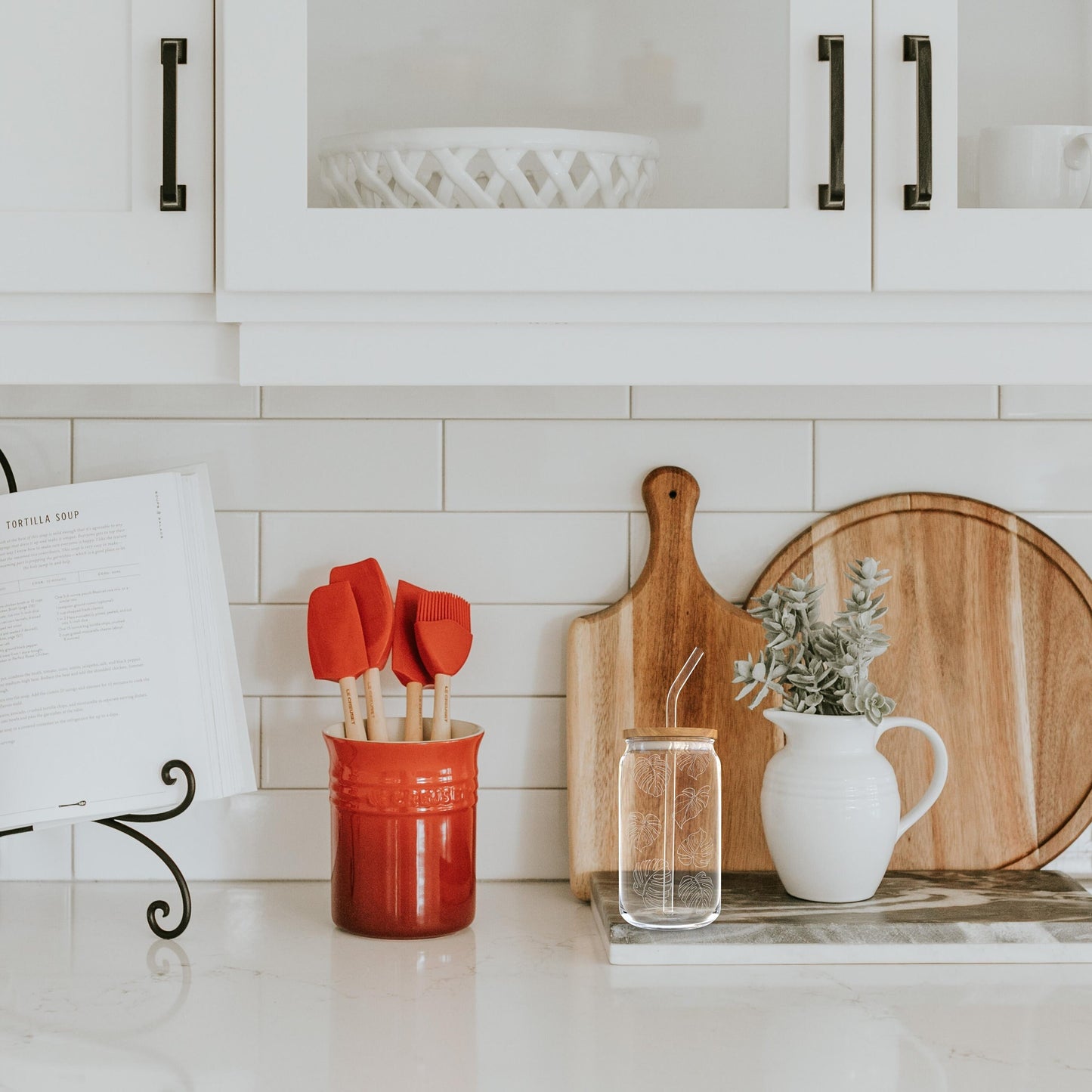 Monstera Glass Can Cup