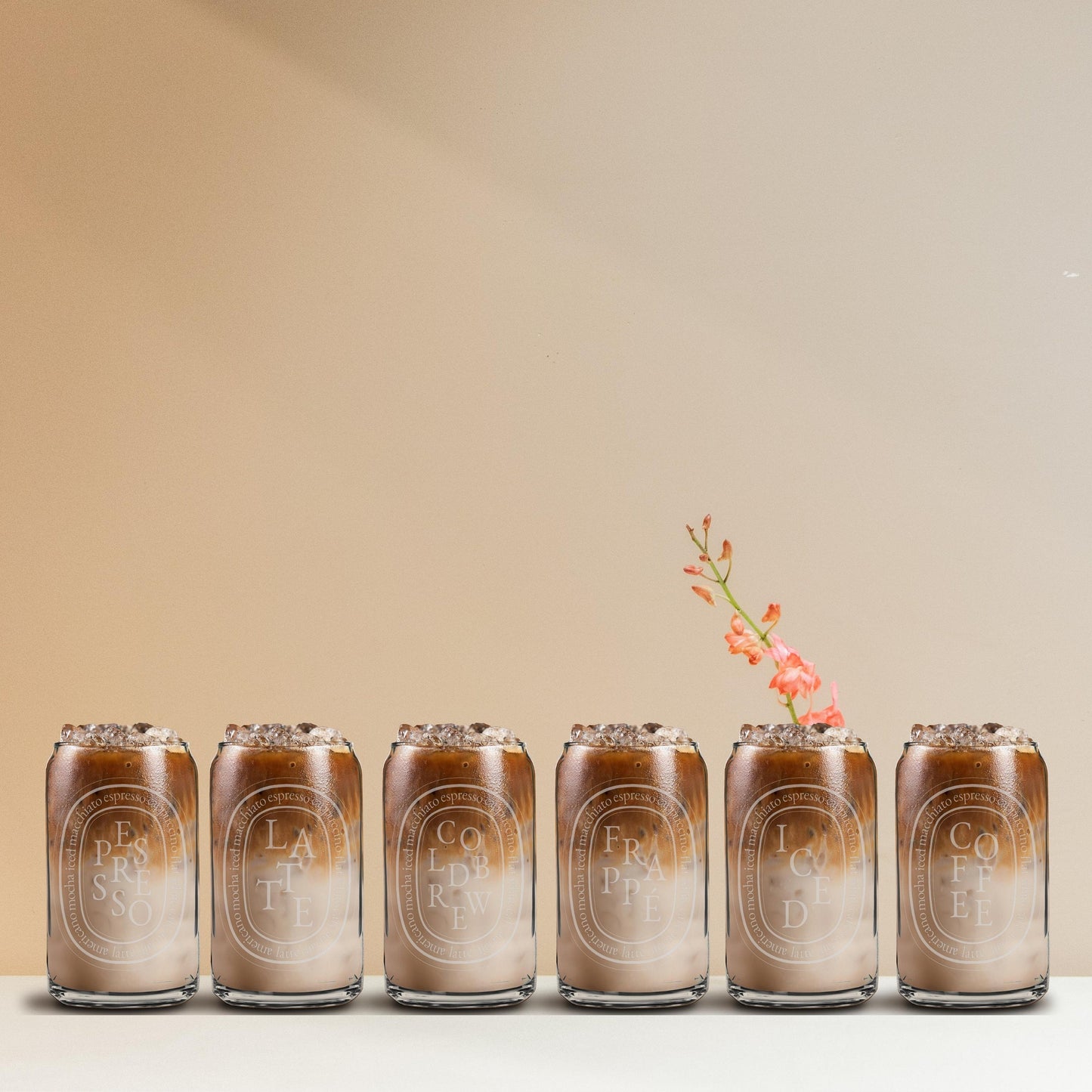 Iced Coffee Glass Can Cup