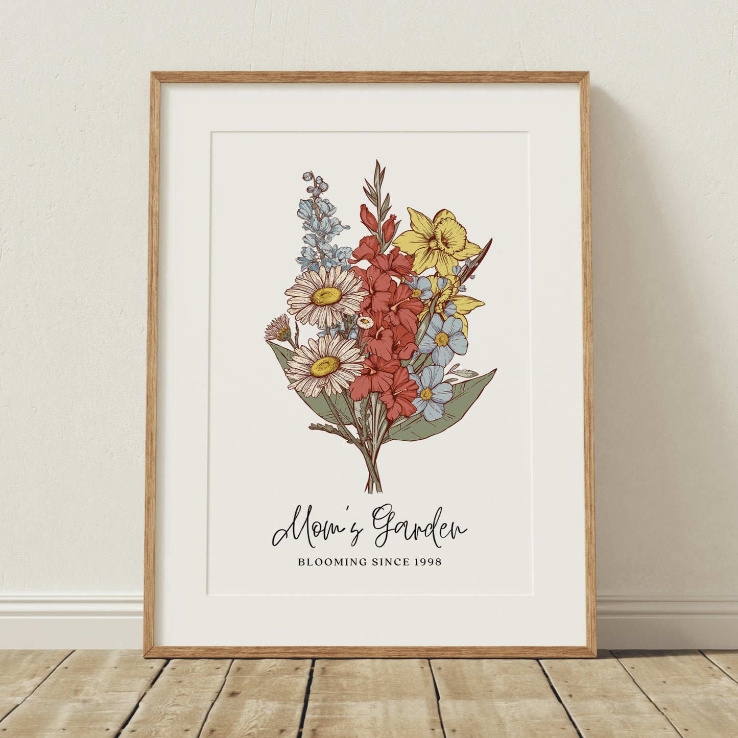 Birth Month Flower Bouquet Wall Print