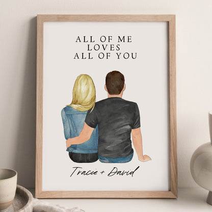 Custom Couple Portrait Print