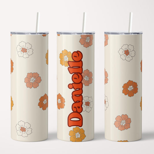 Retro Flower Tumbler